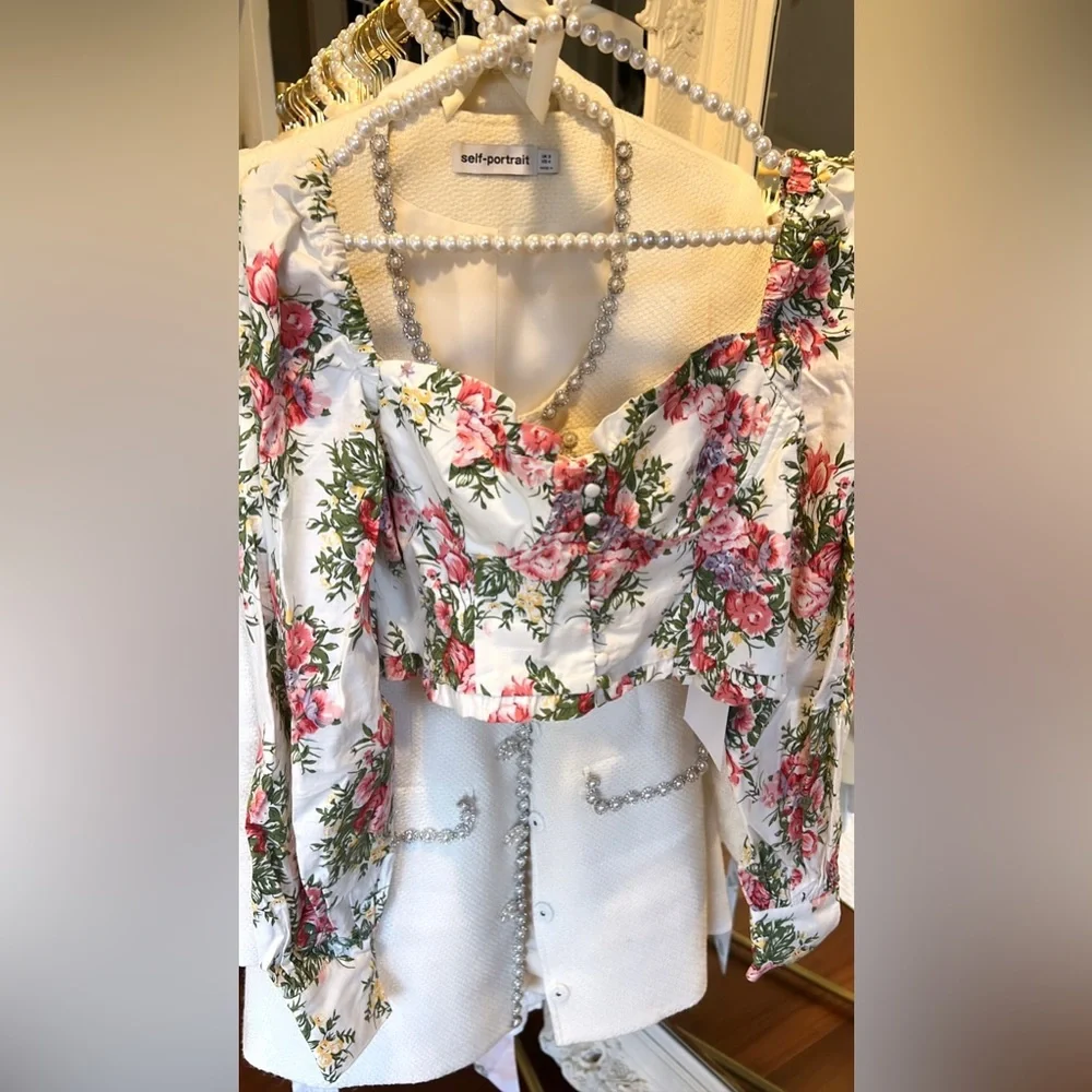 Revolve Majorelle Roman Ruffled Crop Bustier Top - Picture 9 of 16